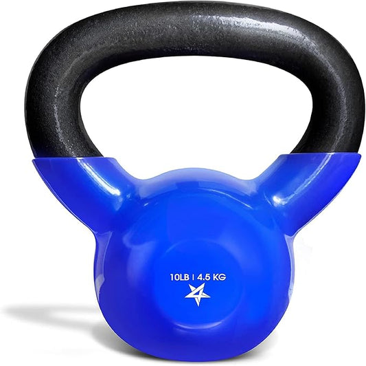 Yes4All 5-65lbs Kettlebells Vinyl Coated Cast Iron