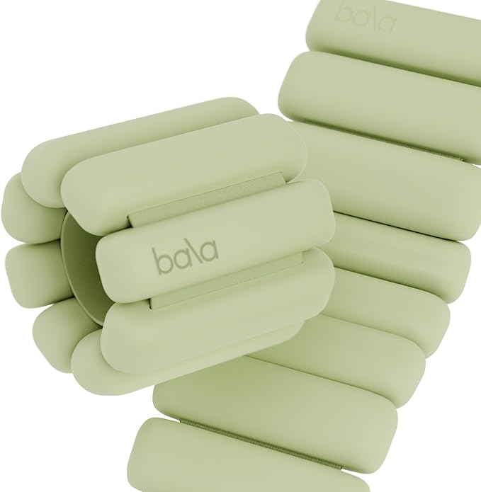 Bala Bangles Wrist & Ankle Weights for Women & Men - Adjustable Silicone Weighted Bracelet Set for Gym, Yoga, Pilates, Cardio & Strength Training - Wearable Arm & Leg Workout Weights