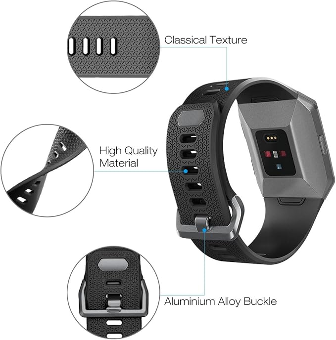 Compatible Ionic Bands for Men Women Large Small, Replacement Strap Sport Accessory Wristband with Original Design for Ionic Smart Watch