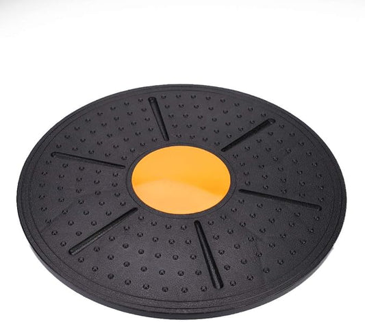 VGEBY Wobble Balance Board, Plastic Workout Stability Disc Yoga Training Fitness Exercise Stability Balancing Trainer(Orange) Yoga Supplies