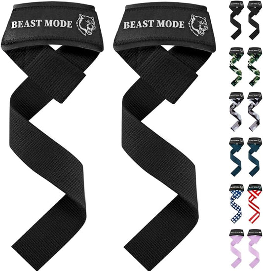 TECEUM Wrist Lifting Straps with Neoprene Padding Support – Heavy Duty Wrist Workout Straps For Men and Women – Ideal for Powerlifting, Strength Training, Bodybuilding