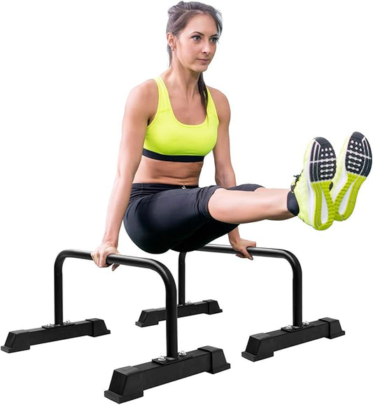 Yes4All Steel/Solid Wood Push Up Stand Parallel Bars