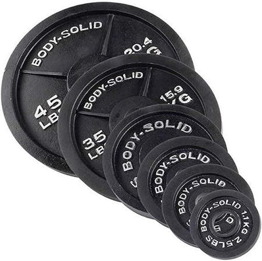 Body-Solid Cast Iron Olympic Weight Plate Set 2 Inch