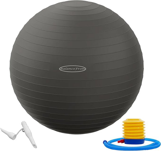 Anti-Burst and Slip Resistant Exercise Ball Yoga Ball 2,000-Pound Capacity,
