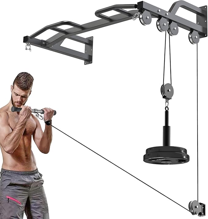 Kipika 48" Wall Mounted Multifunction Cable Pulley System Gym 48" Wall