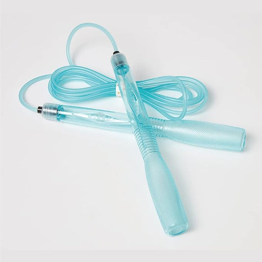 Exercise Jump Rope for Cardio, Boxing, CrossFit - Adjustable Skipping Rope for Men and Women, Lightweight, Tangle Free, Made in Korea(Crystal Gold Jumprope, UA-430)