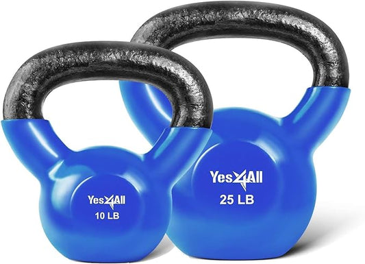 Yes4All Combo Kettlebells Vinyl Coated Weight Sets Great