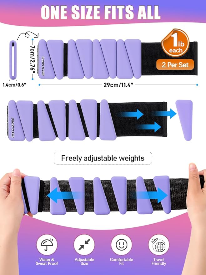 Wrist Ankle Weights Adjustable Training Intensity for Strength 2