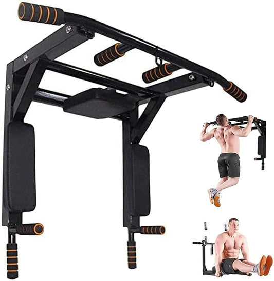 ptlsy Wall Mounted Pull Up Bar Multifunctional 440 Lbs
