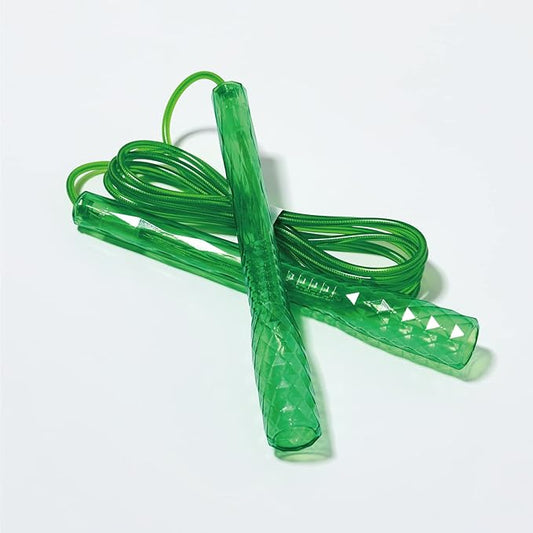 Exercise Jump Rope for Cardio, Boxing, CrossFit - Adjustable Skipping Rope for Men and Women, Lightweight, Tangle Free, Made in Korea(Crystal Gold Jumprope, UA-430)