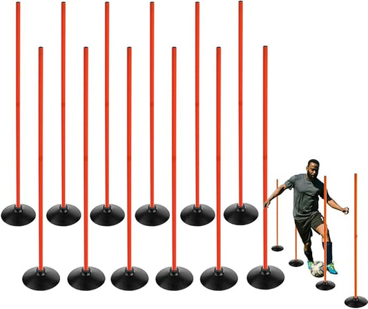 TNZMART 4.9FT Training Agility Poles Detachable Soccer Training