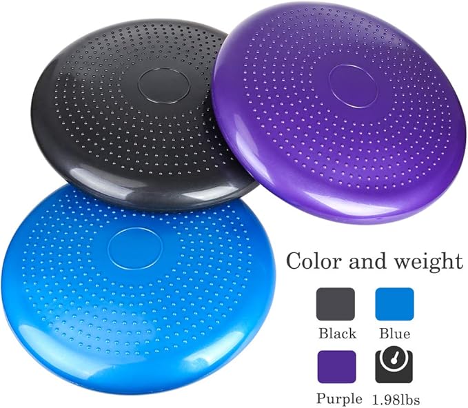 JBM 13" Inflated Stability Wobble Cushion Balance Stability Disc with Pump - Support up to 770lb