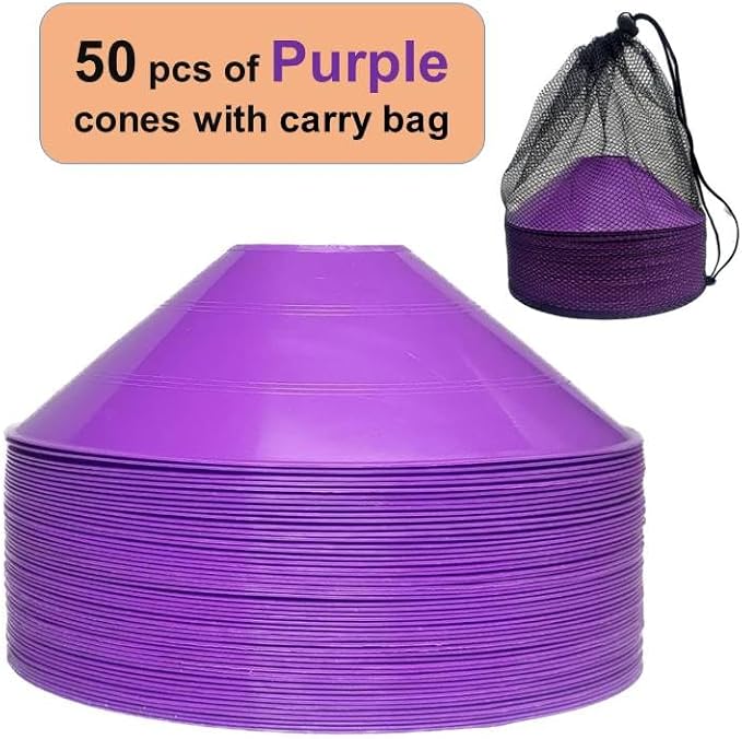 Thicker Disc Cones (Set of 50) Agility Soccer