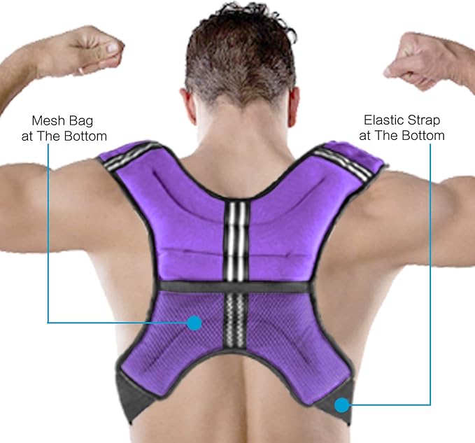 Weighted Vest Weight Vest for Men Women Kids Weights Included, Body Weight Vests Adjustable for Running, Training Workout, Jogging, Walking