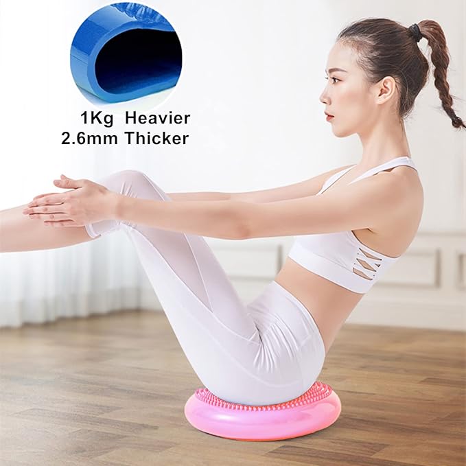 ATUERT Inflated Wobble Cushion - Wiggle Seat for Sensory Kids(Multiple Colors), Core Balance Disc (Extra Thick), Flexible Seating for All Age(Office & School & Home)