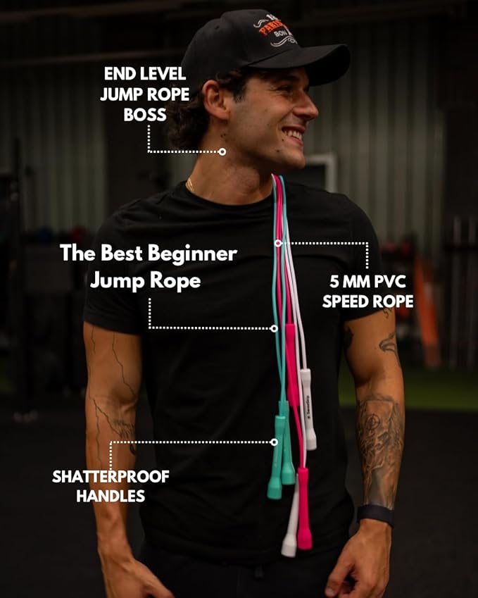 Speed Jump Rope by Dayan Kolev, 5mm PVC Skipping Rope, Great for Beginners and Advanced Athlets, Designed for Fitness, Cardio, Boxing & CrossFit, Adjustable length with Unbreakable Handles