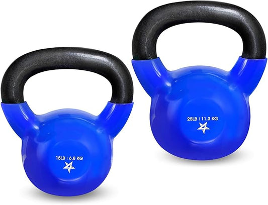 Yes4All Combo Kettlebells Vinyl Coated Weight Sets Great