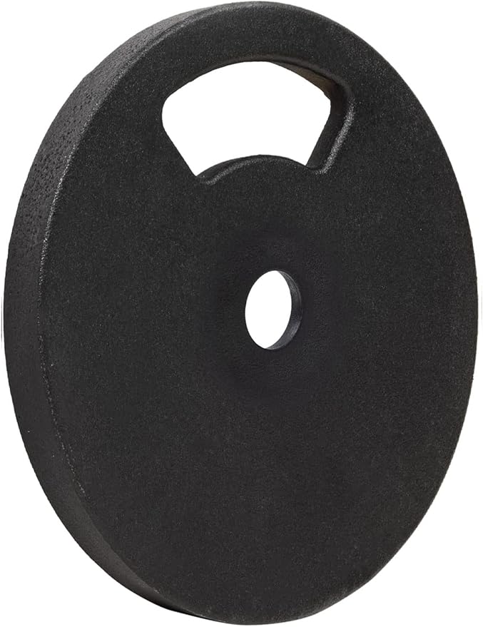 Signature Fitness Cast Iron Plate Weight Plate for Strength Training and Weightlifting, Olympic or Standard