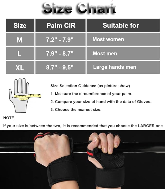 Weight Lifting Gloves Workout Gloves for Men Women, Wrist Wraps Wrist Straps for Weightlifting, Lifting Wrist Wraps Gym Gloves for Men Workout Gloves Women