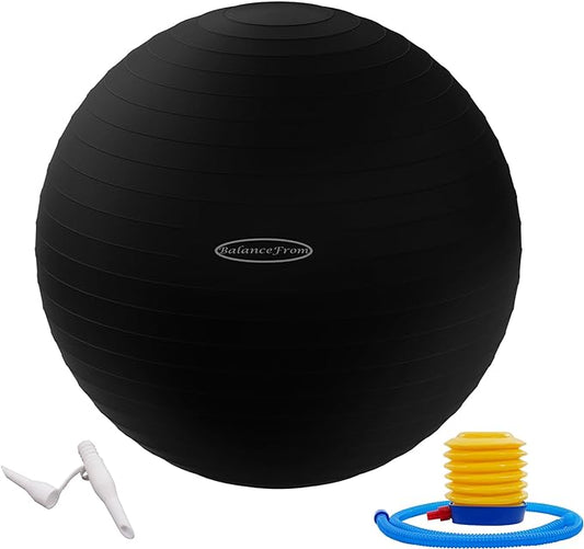 Anti-Burst and Slip Resistant Exercise Ball Yoga Ball 2,000-Pound Capacity,