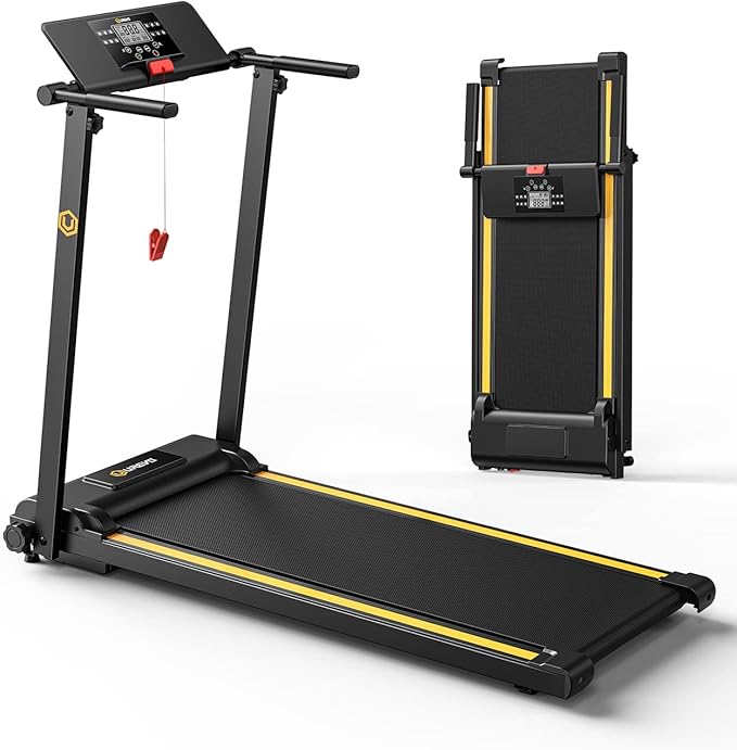 UREVO Walking Pad Treadmills for Home Office, Under Desk Compact Design Treadmill Portable Walking Pad Treadmill with Remote Control, LED Display