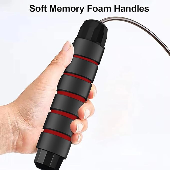 FITMYFAVO Jump Rope Cotton Adjustable Skipping Weighted jumprope