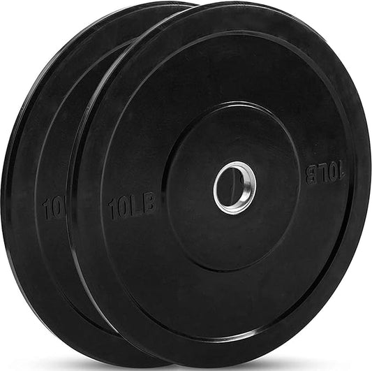 JFIT Olympic 2" Cast Iron Grip Plate OR 2" Rubber Bumper Plates for Barbell - Singles OR Pairs - 6 Weights Available (2.5lbs to 45lbs) Plates for Strength Training, Weightlifting, Bodybuilding