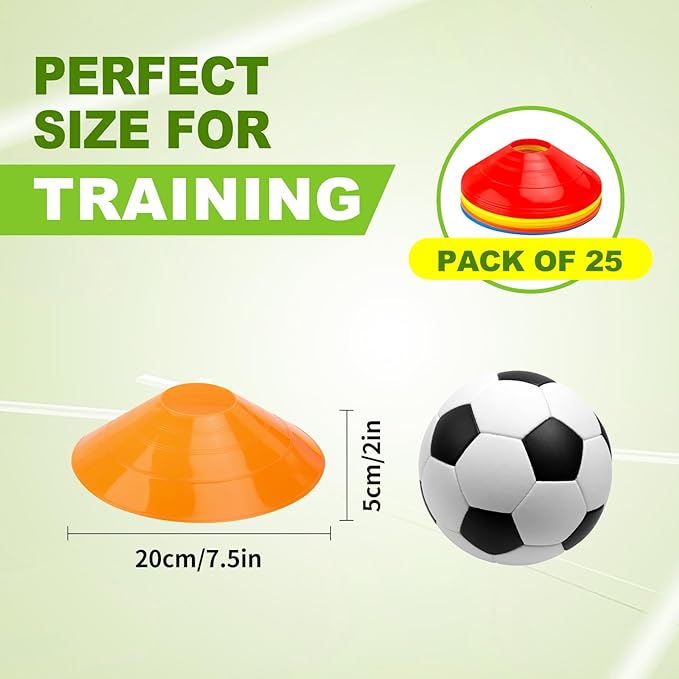Ashsajkd(Set of 25 - Agility Soccer Cones