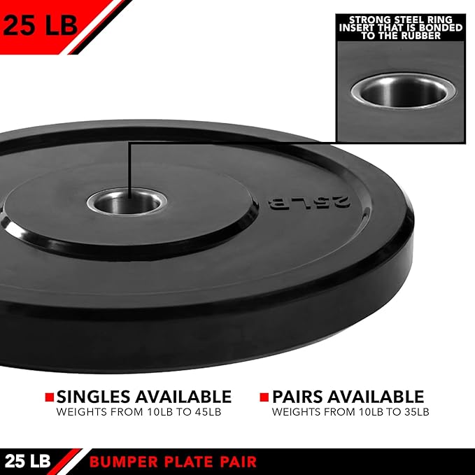 JFIT Olympic 2" Cast Iron Grip Plate OR 2" Rubber 6 Weights (2.5lbs to 45lbs) Plates