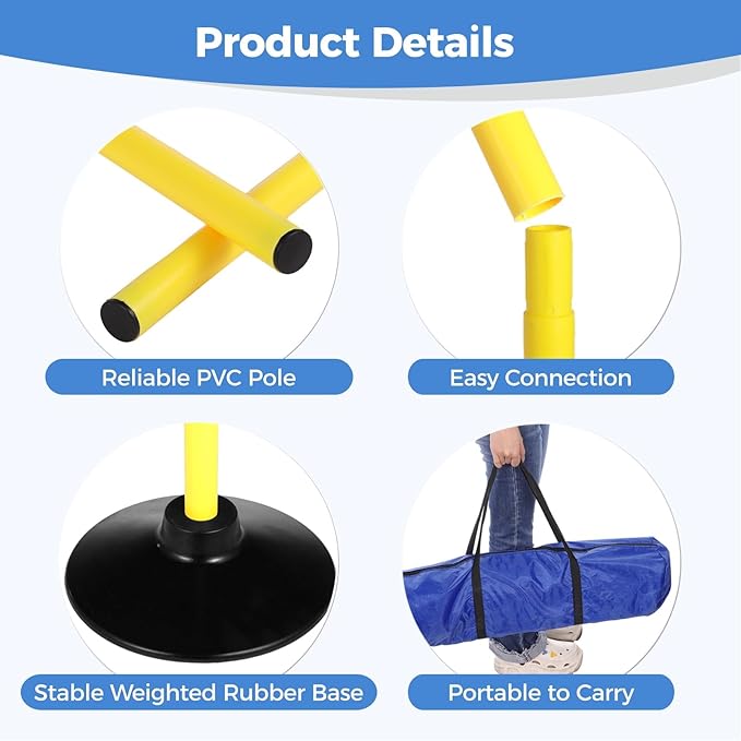 Soccer Agility Poles Set - 6 PCS Soccer