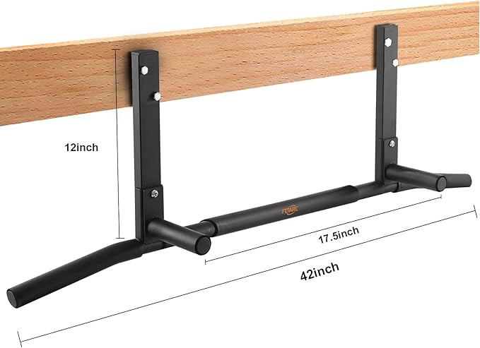 Fitarc Joist Mount Pull Up Bar, Chin Up Bar Ceiling Mount, Heavy Duty, Workout for Home Gym, 42 inch Wide -Patent Pending