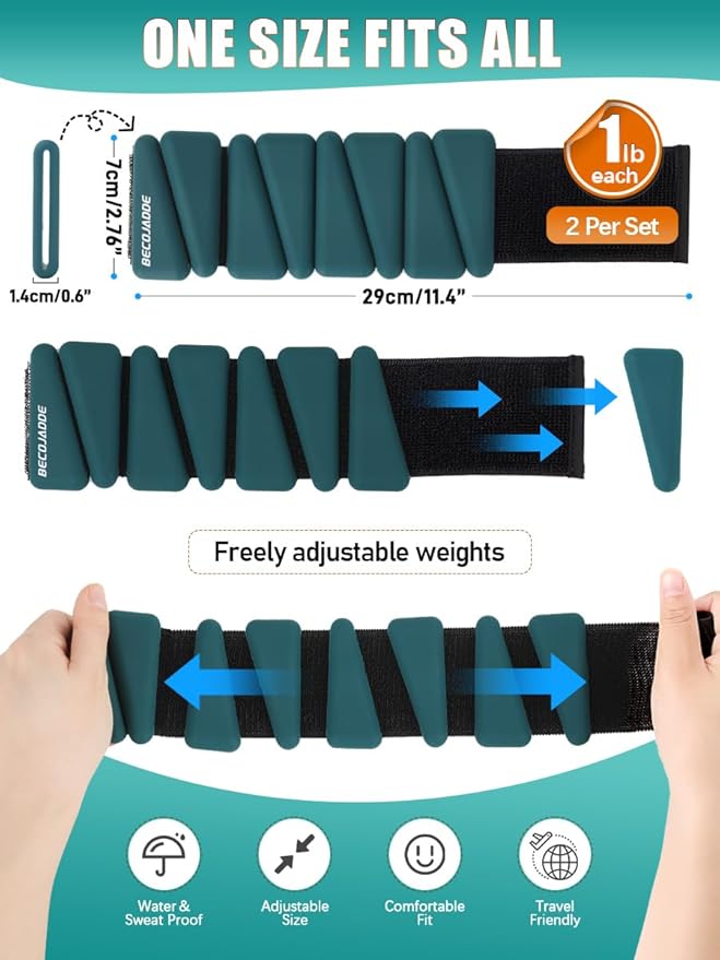 Wrist Ankle Weights Adjustable Training Intensity for Strength 2
