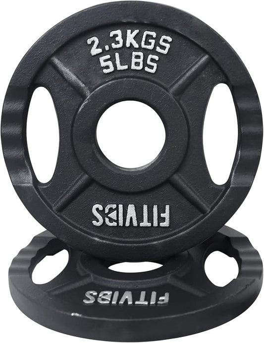 Signature Fitness Cast Iron Plate Weight Plate for Strength Training and Weightlifting, Standard or Olympic, Multiple Sizes