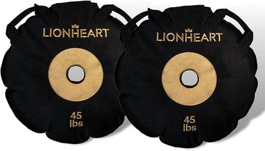 Lionheart Sand Weight Plates 10, 15, 15, 25, 25, 35, 35, 45 45 lb 2 Unfilled