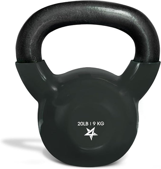 Yes4All 5-65lbs Kettlebells Vinyl Coated Cast Iron