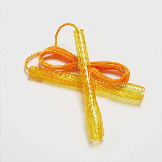 Exercise Jump Rope for Cardio, Boxing, CrossFit - Adjustable Skipping Rope for Men and Women, Lightweight, Tangle Free, Made in Korea(Crystal Gold Jumprope, UA-430)