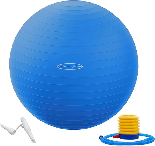 Anti-Burst and Slip Resistant Exercise Ball Yoga Ball 2,000-Pound Capacity,