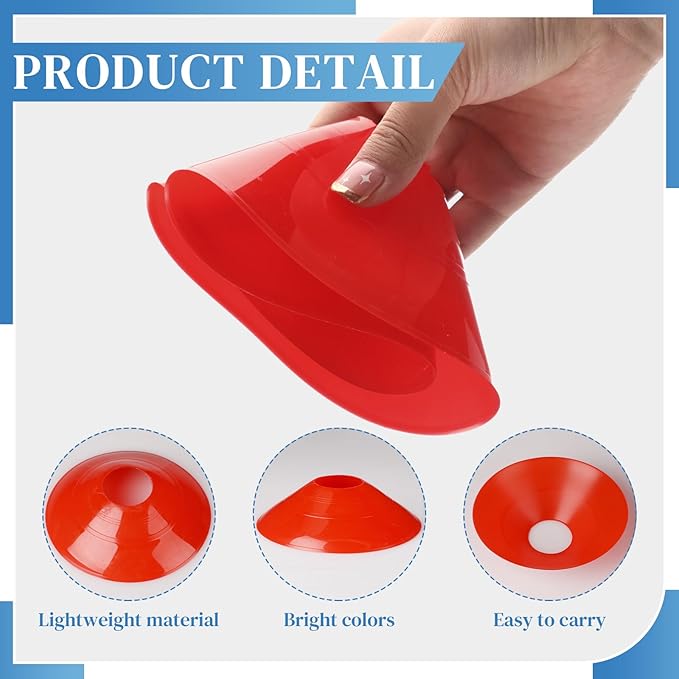 Sratte 200 Pcs Soccer Cones with Strap and