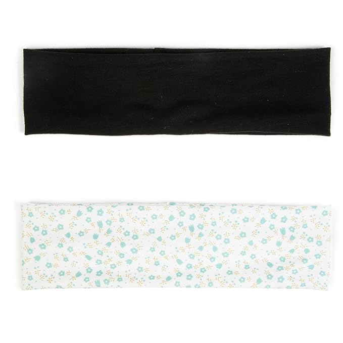 TERSE Boho Headbands for Women Short Hair Floral Headbands Non Slip Elastic Sweat Hairbands Soft Fabric Hair Bands Workout Yoga Running Sport Thin Wrap for Girls