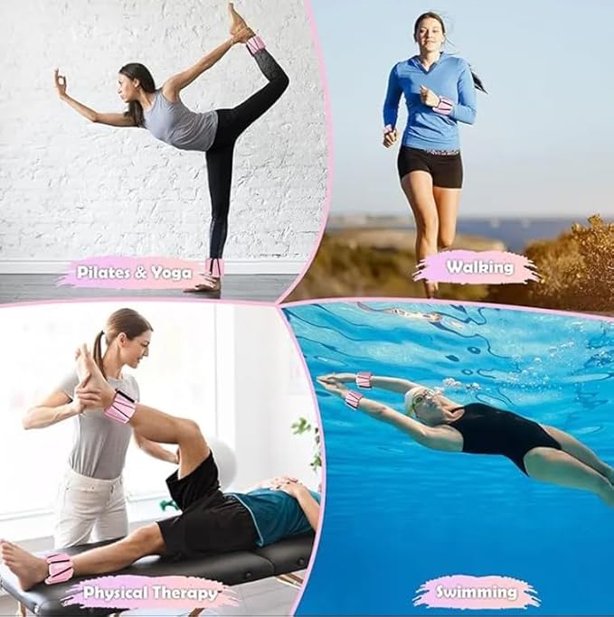 Premium & Versatile, Weights for Women at Home, At Home Workout Equipment, Pesas para Ejercicios, Weights for Men, WeightsSet, YogaSets, Ankle Weights, Arm Weights, Fitness Gifts, Pilates Gifts, Wrist & Ankle Weights- Set of 2(1LB Each)
