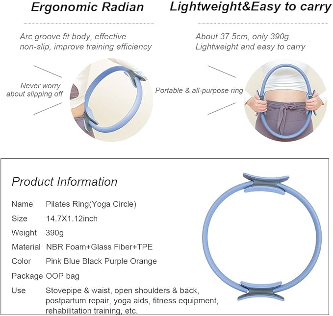 YR Pilates Ring 14.7 inch Fitness Circle