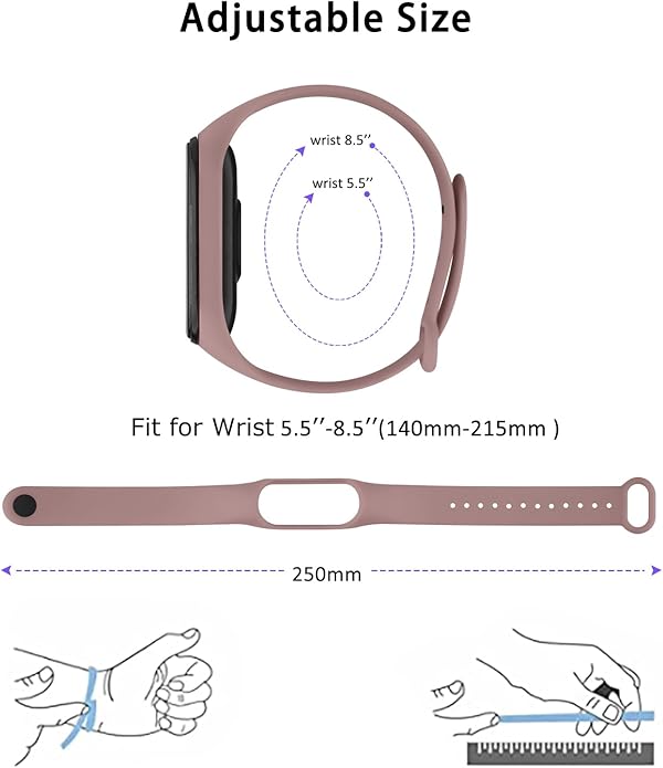 3 Pack Bands for Xiaomi Mi Band 4 & Mi Band 3 Strap, Soft Silicone Replacement Sport Bands Bracelet Strap for Xiaomi Mi Band 4 & 3 Fitness Tracker