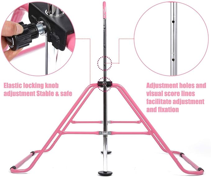 Kids Gymnastics Bar Gymnastic Equipment for Home Adjustable 3-7 Years