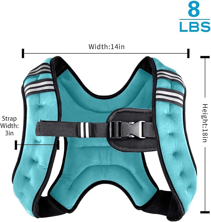 Weighted Vest Weight Vest for Men Women Kids Weights Included, Body Weight Vests Adjustable for Running, Training Workout, Jogging, Walking