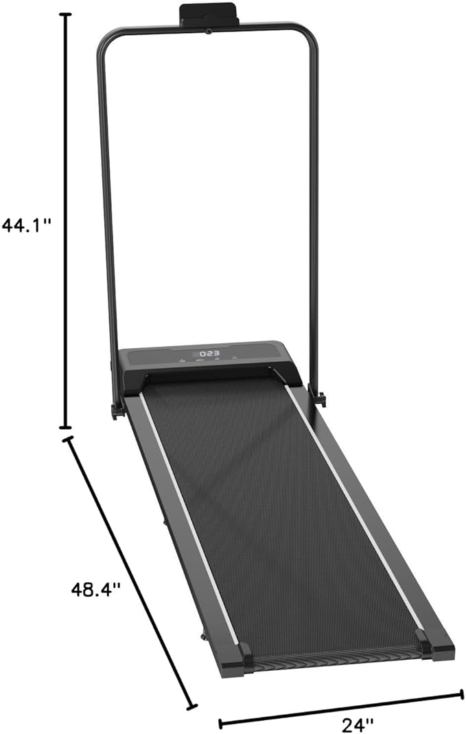 Treadmill with Incline, Walking Pad Foldable Treadmills for Home with 2.5HP, Speed 6.2-7.6MPH Walking Pad with Handle Bar, Remote Control and LED Display