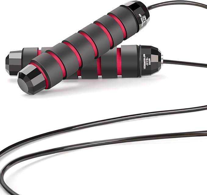 Skipping Rope with Ball Bearings Rapid Speed Adjustable 6” Memory