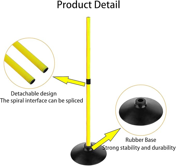 Soccer Agility Poles Set Detachable Sports Trainning Speed