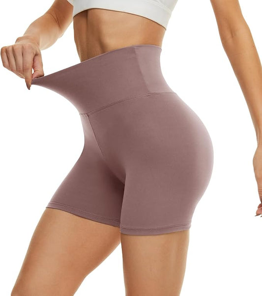CAMPSNAIL Workout Biker Shorts Women - 3"/5"/8" High Waisted Tummy Control Spandex Booty Volleyball Shorts for Yoga Dance