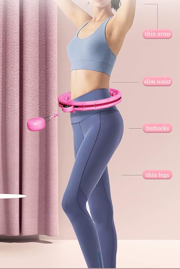 Smart Weighted Hula Hoop for Adults + Children 24 Detachable 2 in 1 Fitness