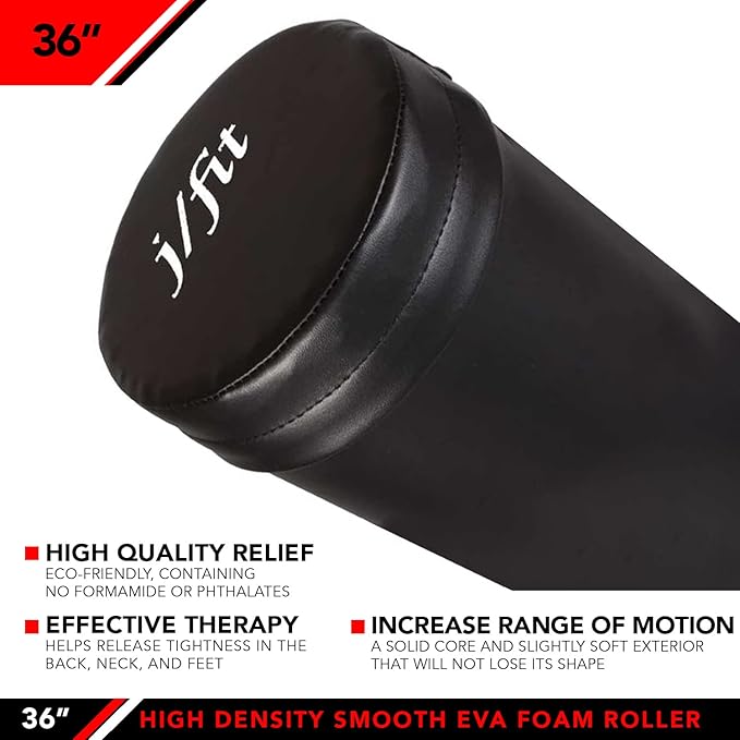 JFIT High Density Smooth EVA Foam Roller -
